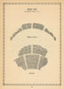 Old Vic Theatre, Waterloo Road, London. Vintage seating plan 1960 print