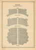 Palace Theatre, Shaftesbury Aveue, London. Vintage seating plan 1960 old print