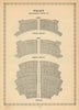 Palace Theatre, Shaftesbury Aveue, London. Vintage seating plan 1960 old print
