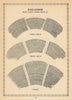 Palladium Theatre, Oxford Circus, London. Vintage seating plan 1960 old print
