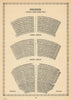 Phoenix Theatre, Charing Cross Road, London. Vintage seating plan 1960 print