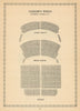 Sadlers Wells Theatre, Rosebery Avenue, London. Vintage seating plan 1960