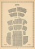 Savoy Theatre, Strand, London. Vintage seating plan 1960 old vintage print