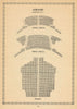 Strand (now Novello) Theatre, Aldwych, London. Vintage seating plan 1960 print