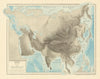 ASIA (Relief) 1907 old antique vintage map plan chart