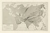 Relief Map of Asia 1907 old antique vintage plan chart
