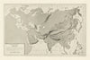 Relief Map of Asia 1907 old antique vintage plan chart