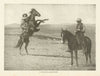 A Pitching Broncho. USA 1907 old antique vintage print picture
