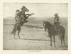 A Pitching Broncho. USA 1907 old antique vintage print picture