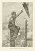 Steel Skeleton Construction. Engineering 1907 old antique print picture