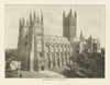 Canterbury Cathedral. Kent 1907 old antique vintage print picture