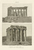 GREECE. Parthenon, & Temple of Victory, On the Acropolis, Athens 1907 print