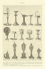 Lamps. Decorative 1907 old antique vintage print picture
