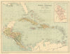 West Indies & Central America. British Guiana. WASHINGTON EVES 1889 old map