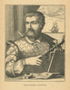 Christopher Columbus 1889 old antique vintage print picture
