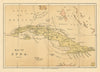 Map of Cuba. WASHINGTON EVES 1889 old antique vintage plan chart