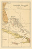 Bahama Islands. Bahamas. Lighthouses. WASHINGTON EVES 1889 old antique map
