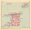 Trinidad and Tobago. Carribean. STANFORD / WASHINGTON EVES 1897 old map