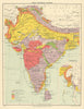 INDIA. Geological map. Tertiary Cretaceous Archaean Purana Gondwana 1905