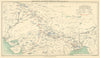 INDIAN MUTINY/REBELLION. British & native troop positions 1 May 1857 1905 map