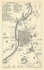 INDIA. Ahmedabad city plan. Palaces mosques temples tombs. Gujarat 1905 map