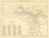INDIA. Mussoorie hill station & Landour cantonment. Route to Simla. 1905 map