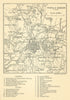 BRITISH INDIA. Sketch maps of the cities of Poona (Pune) & Kirkee 1905 old