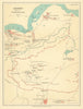 INDIA. Hampi ruins of Vijayanagar showing temples. Kamalapuram 1905 old map