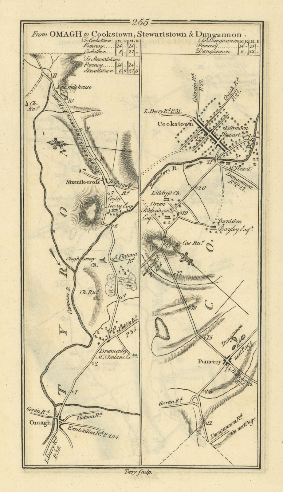 #255 Omagh to Cookstown. Sixmilecross Pomeroy Tyrone. TAYLOR/SKINNER ...