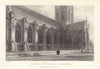 The north side of Merton College Chapel, Oxford, by John Le Keux 1837 print