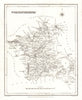 Antique county map of WORCESTERSHIRE by Starling & Creighton for Lewis c1840
