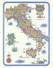 Wines of Italy with a D.O.C. Pictorial map. May 1970 (1979) old vintage