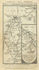 Uckfield-Lewes-Brighton-Newhaven-Seaford road strip map PATERSON 1785 old
