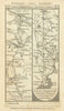 Cuckfield-Brighton. London-Stockwell-Epsom road strip map PATERSON 1785