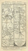 St Leonards - Poole. Guildford - Farnham road strip map PATERSON 1785 old
