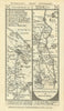 Dalkeith-Edinburgh-Leith-Queensferry road strip map PATERSON 1785 old