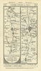 Ferrybridge - Sherburn - Tadcaster - York road strip map PATERSON 1785 old