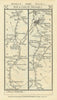 Linton - Edinburgh road strip map PATERSON 1785 old antique plan chart