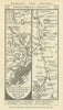 Hackney-Epping-Harlow-Bishop's Stortford road strip map PATERSON 1785 old
