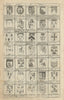 Family coats of arms of benefactors to Blome's Britannia. Folio 24 #778-812 1673
