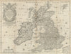 A Generall Mapp of the Isles of Great Brittaine by Richard Blome 1673 old