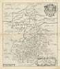 A Mapp of Cambridgshire with the Ile of Ely by Richard Blome 1673 old