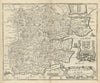 A Mapp of ye County of Essex; with its Hundreds by Richard Blome 1673 old
