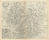 A Mapp of the County of Leicester by Richard Blome 1673 old antique chart