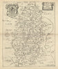 A Mapp of Nottingham Shire, with its Wapontaks by Richard Blome 1673 old