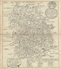 A General Mapp of Shrop Shire with its Hundreds by Richard Blome 1673 old