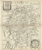 A Mapp of ye Countie of Westmorland by Richard Blome 1673 old antique