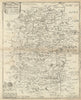 A Mapp of Wiltshire, wits its Hundreds by Richard Blome 1673 old antique