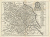 York Shire by Richard Blome 1673 old antique vintage map plan chart