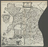 A Generall Mapp of North Wales by Richard Blome 1673 old antique chart